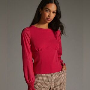 By Anthropologie structured long sleeve top